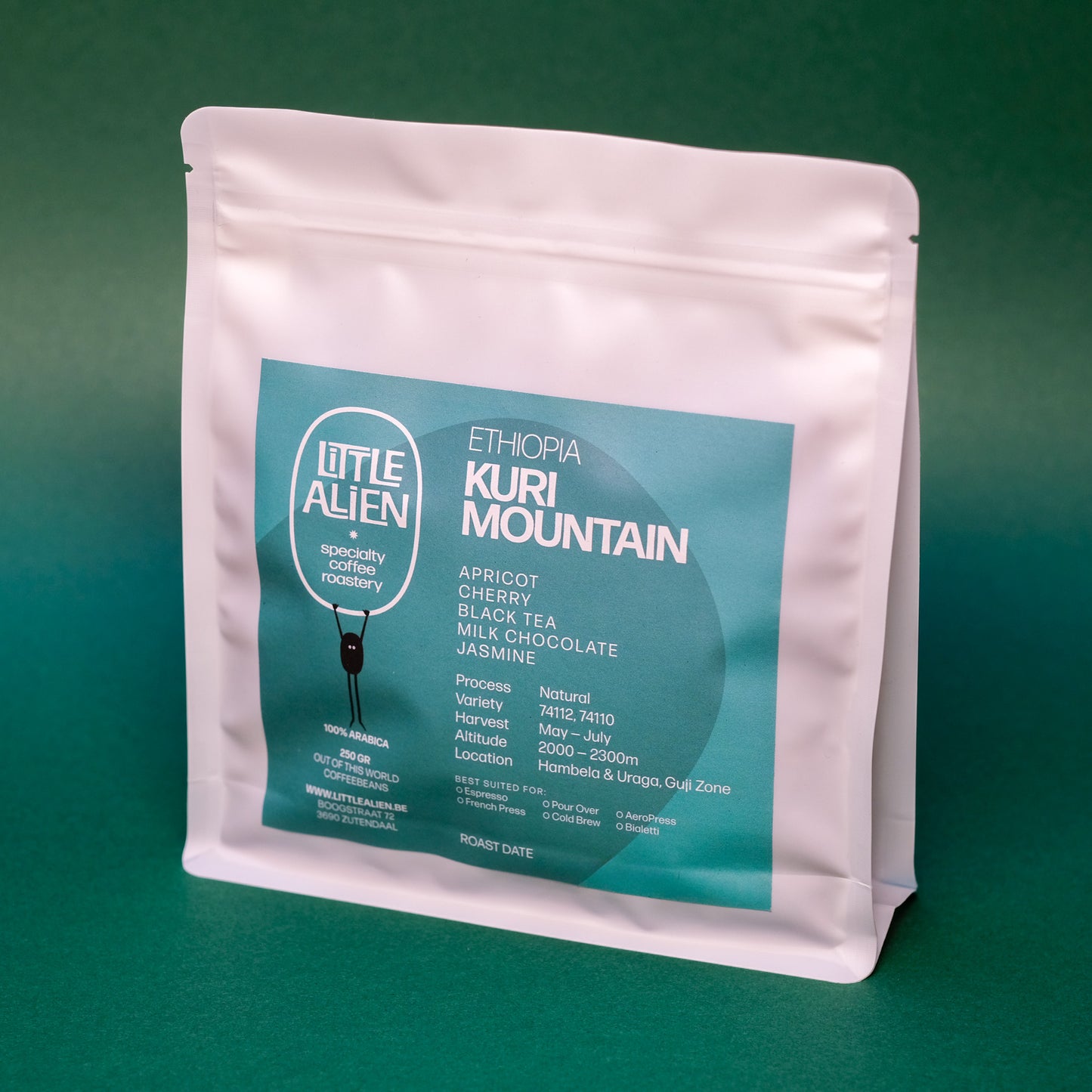 Ethiopia Kuri Mountain — vers gebrande Arabica koffiebonen