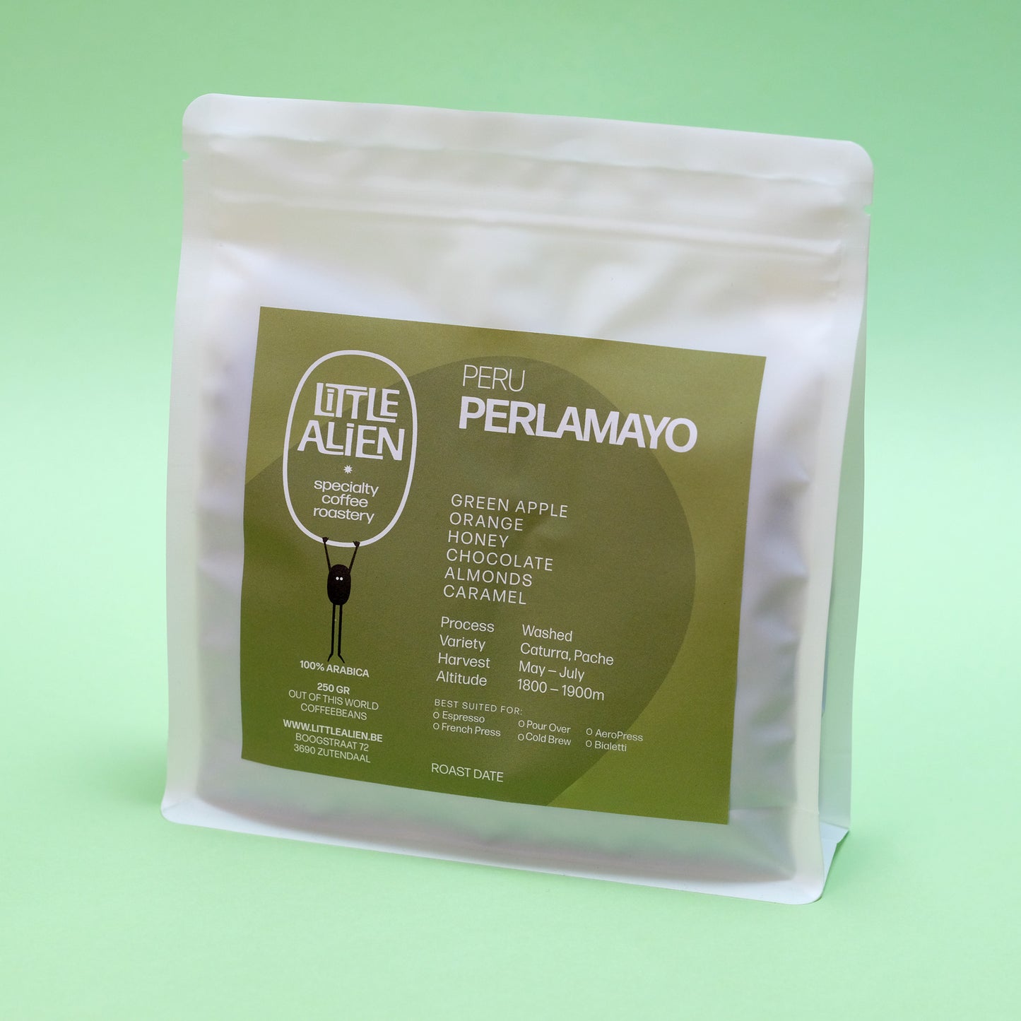 Peru Perlamayo — vers gebrande Arabica koffiebonen
