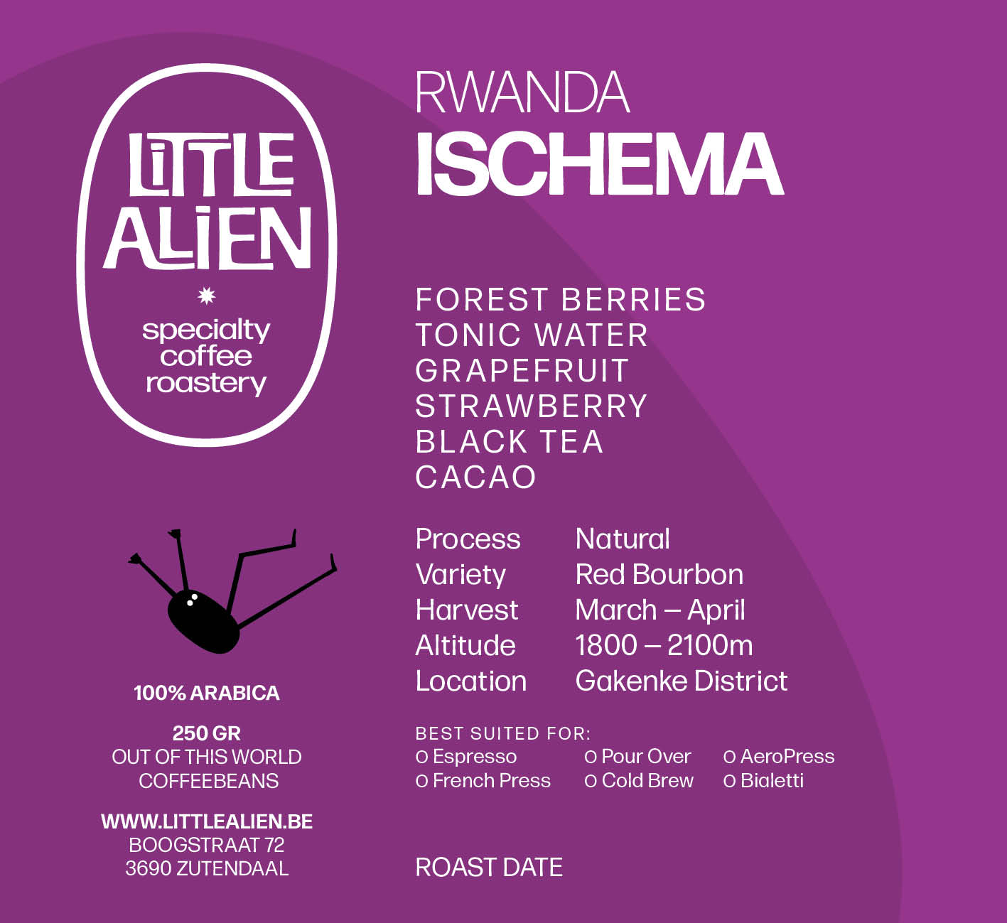 Rwanda Ischema — vers gebrande Arabica koffiebonen