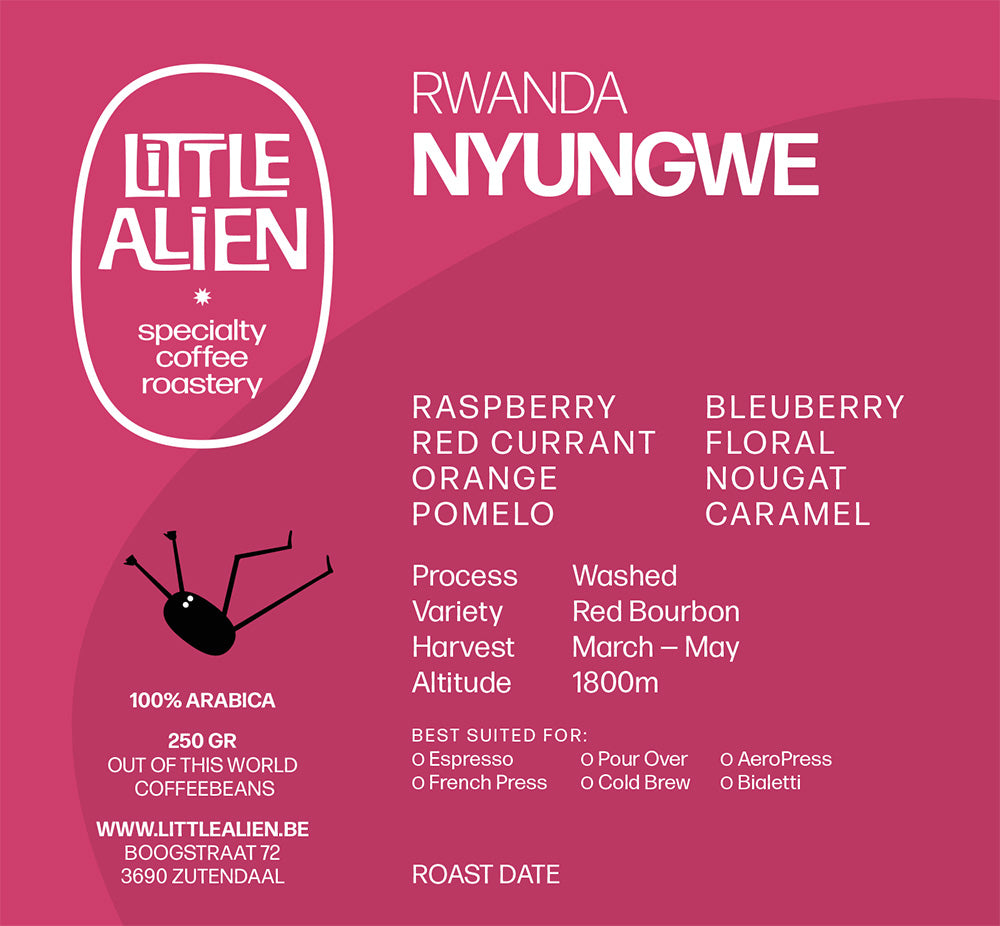 Rwanda Nyungwe — vers gebrande Arabica koffiebonen